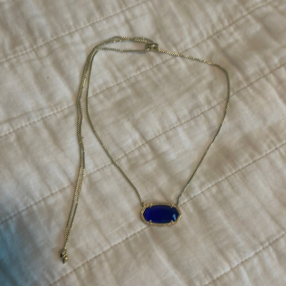 Elsa Gold pendant Colbalt Cats eye